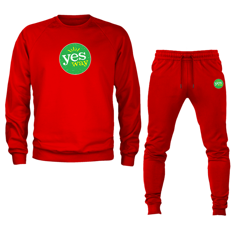 Men's Yes Way Crewneck Sweatshirt Joggers Set