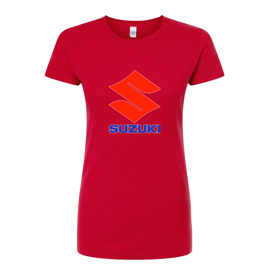 Women's Suzuki Bike Motorcycle Round Neck T-Shirt