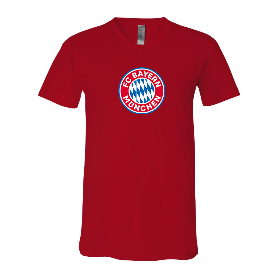 Men's FC Bayern Munich BELLA CANVAS Jersey V-Neck Tee