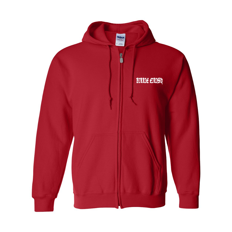 Men's Billie Eilish Gildan Heavy Blend Full-Zip Hooded Sweatshirt