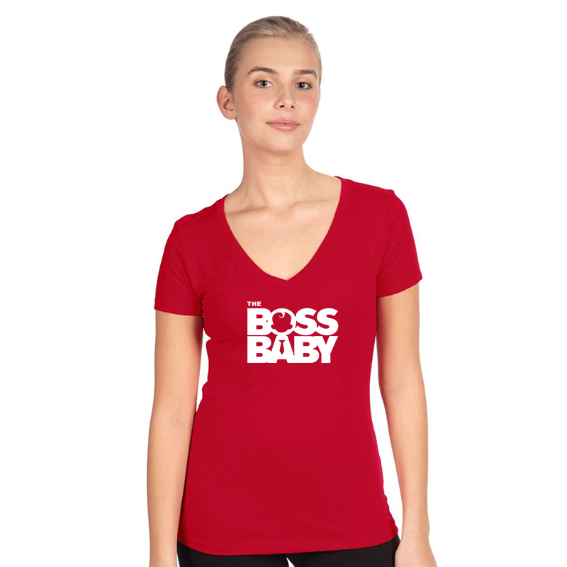 Women's Boss Baby Next Level Ideal V-Neck T-Shirt
