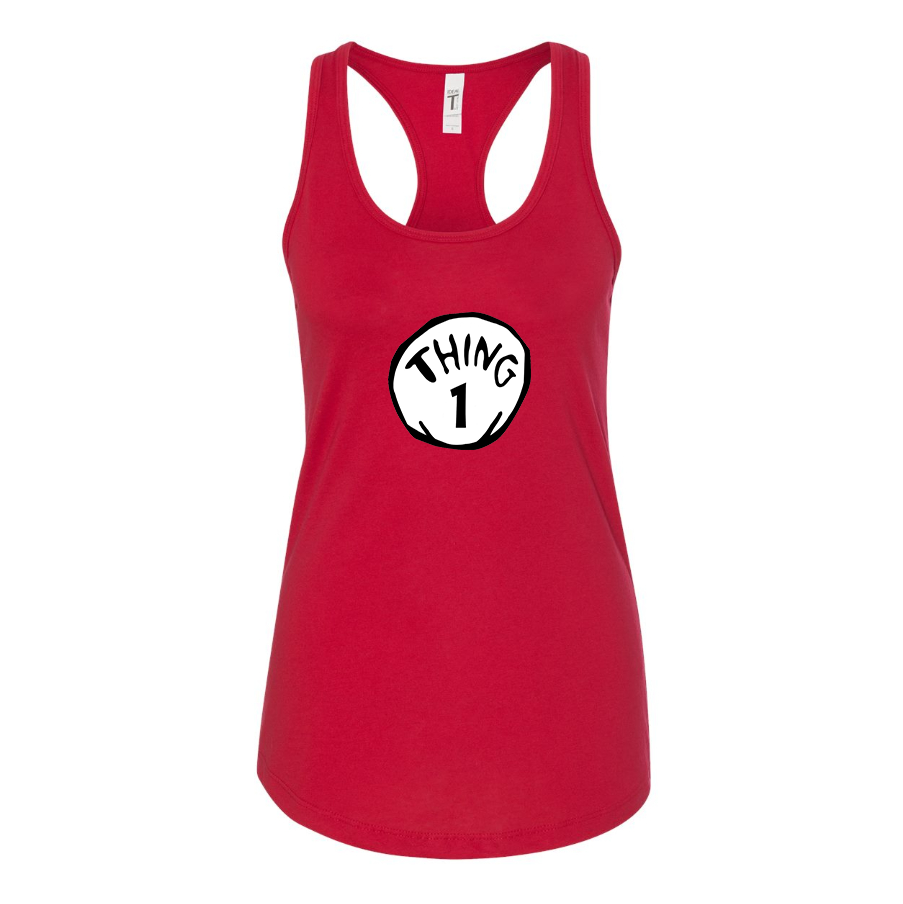 Women's Dr. Suess Thing 1 Racerback Tank Top