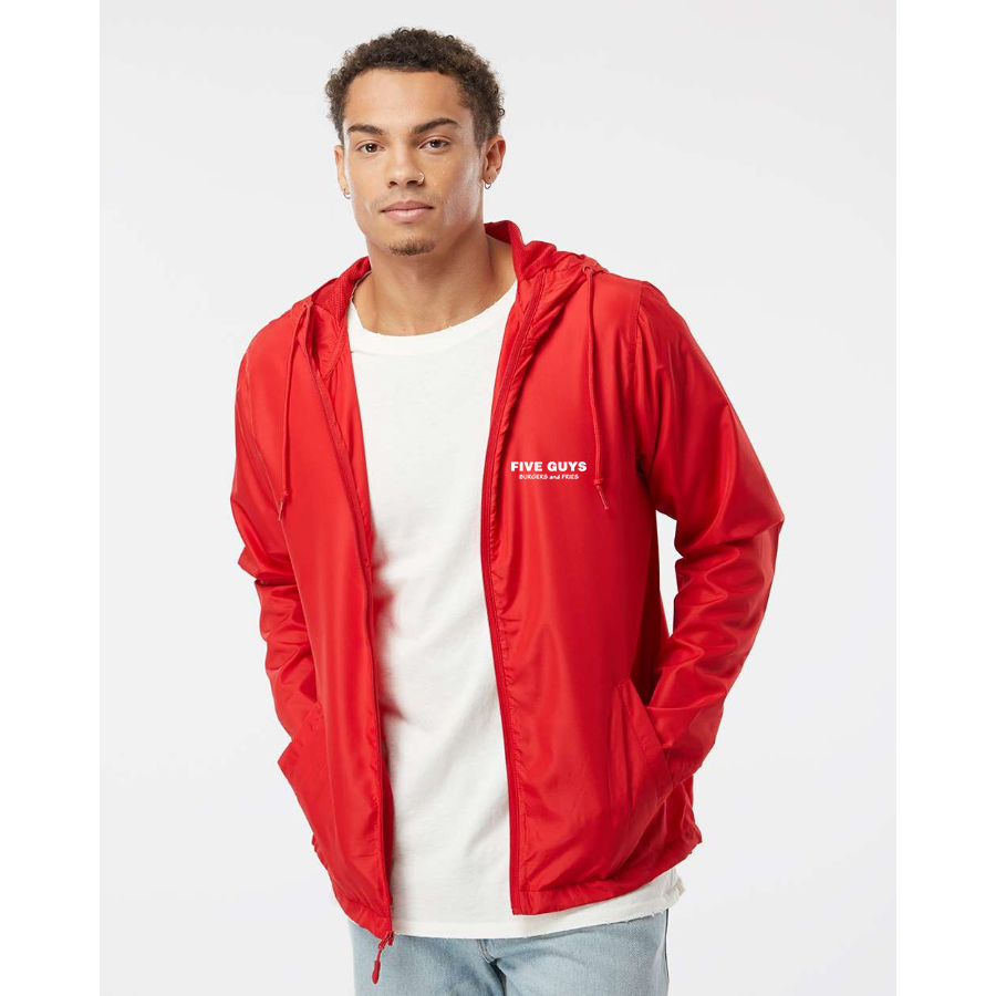 Men's Five Guys Independent Trading Co Lightweight Windbreaker Full-Zip Jacket