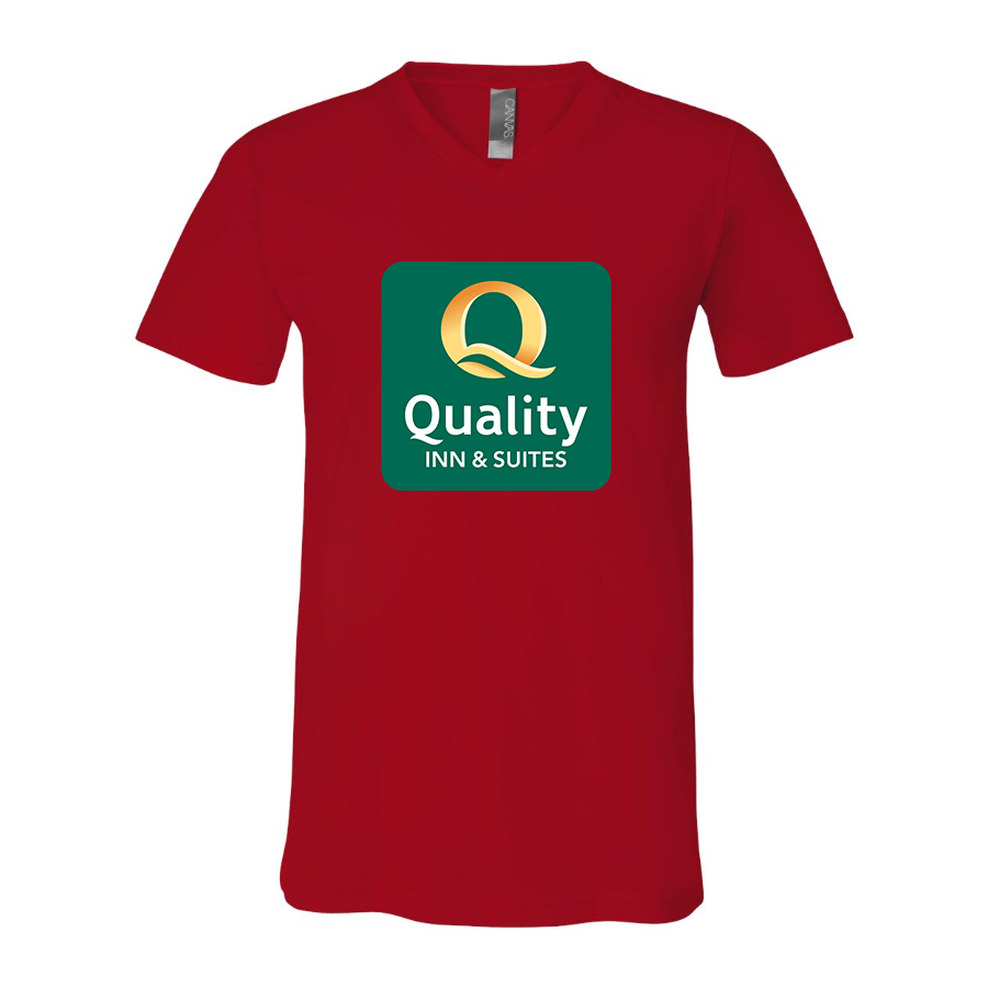 Men's Quality Inn & Suites BELLA CANVAS Jersey V-Neck Tee