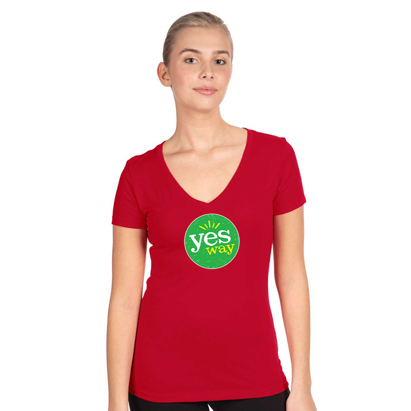 Women's Yes Way Next Level Ideal V-Neck T-Shirt