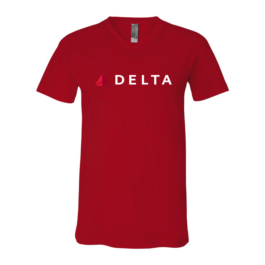 Men's Delta Airlines BELLA CANVAS Jersey V-Neck Tee