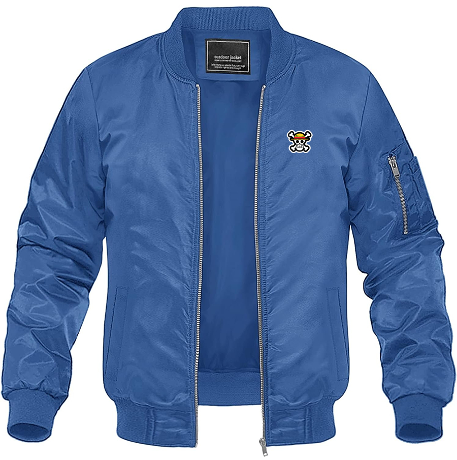 Men's StrawHat Lightweight Bomber Jacket Windbreaker Softshell Varsity Jacket