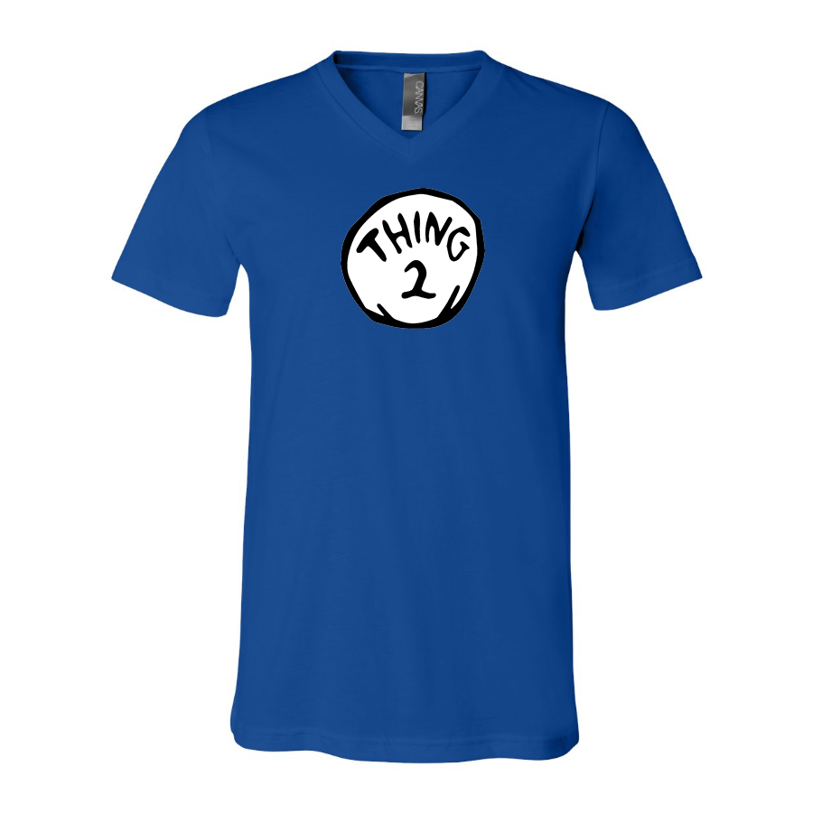 Men's Dr. Suess Thing 2 BELLA CANVAS Jersey V-Neck Tee