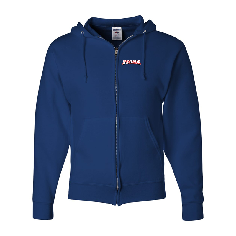 Men's Spider Man JERZEES NuBlend Full Zip Hooded Sweatshirt