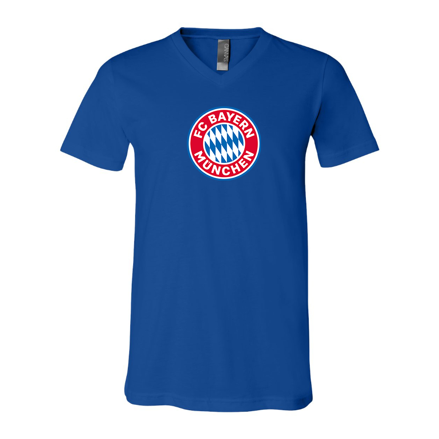 Men's FC Bayern Munich BELLA CANVAS Jersey V-Neck Tee