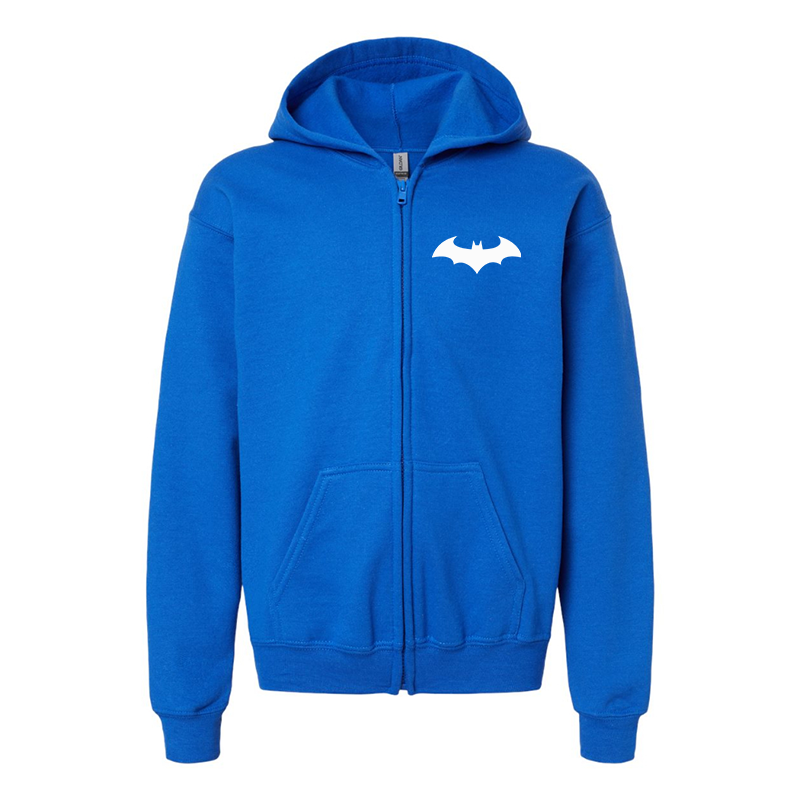 Youth's Batman Gildan Heavy Blend Full-Zip Hooded Sweatshirt