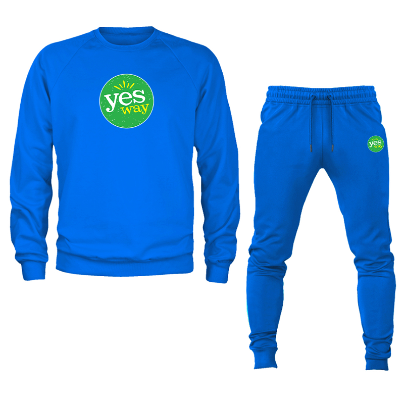 Men's Yes Way Crewneck Sweatshirt Joggers Set