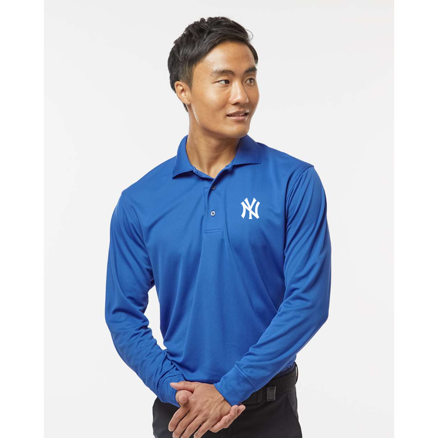Men's New York NY Yankees Paragon Prescott Long Sleeve Polo