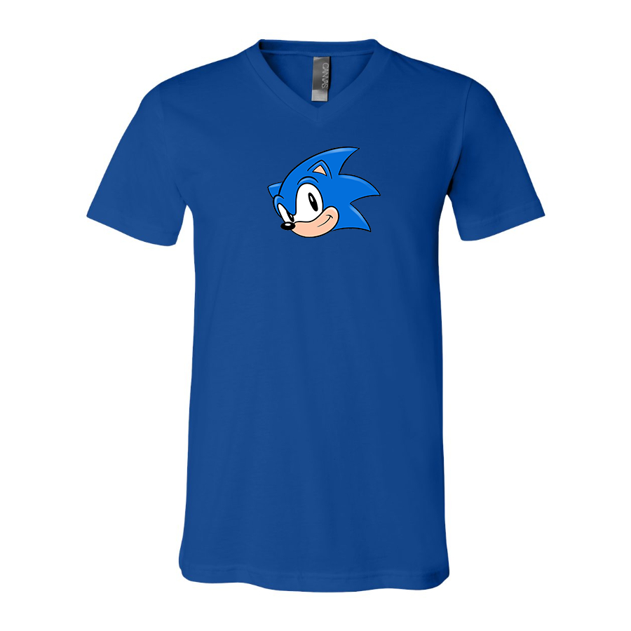 Men's Sonic the Hedgehog BELLA CANVAS Jersey V-Neck Tee