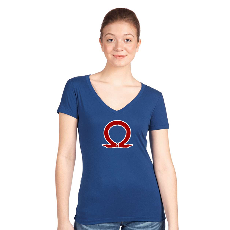 Women's God Of War Next Level Ideal V-Neck T-Shirt