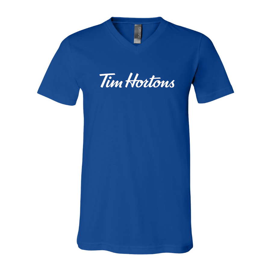 Men's Tim Hortons BELLA CANVAS Jersey V-Neck Tee