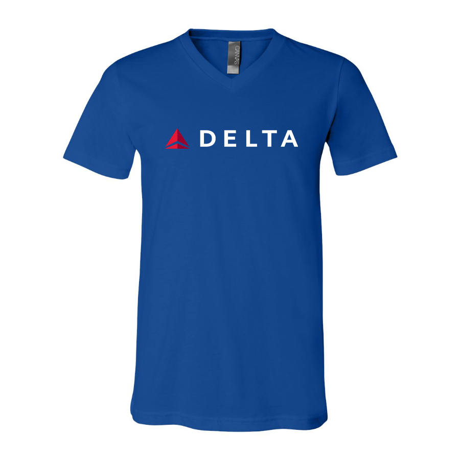 Men's Delta Airlines BELLA CANVAS Jersey V-Neck Tee
