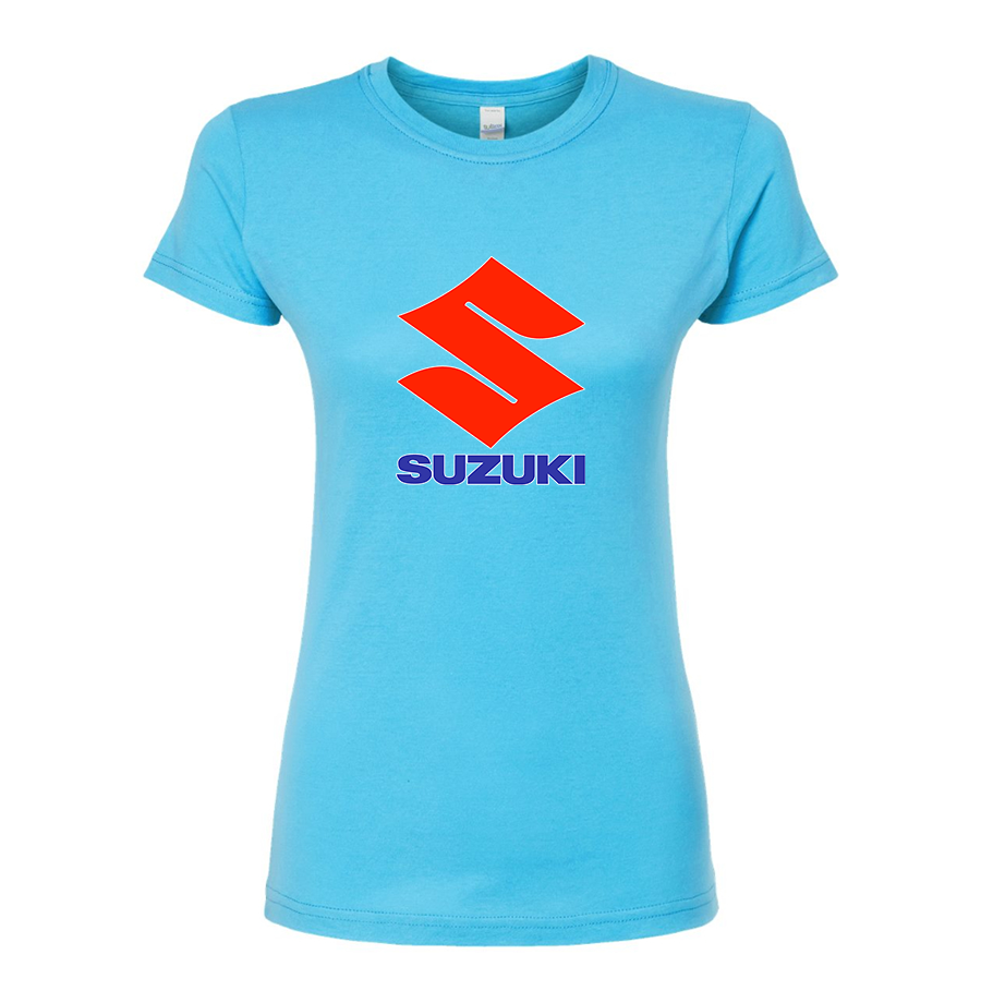 Women's Suzuki Bike Motorcycle Round Neck T-Shirt
