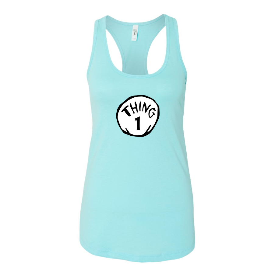 Women's Dr. Suess Thing 1 Racerback Tank Top