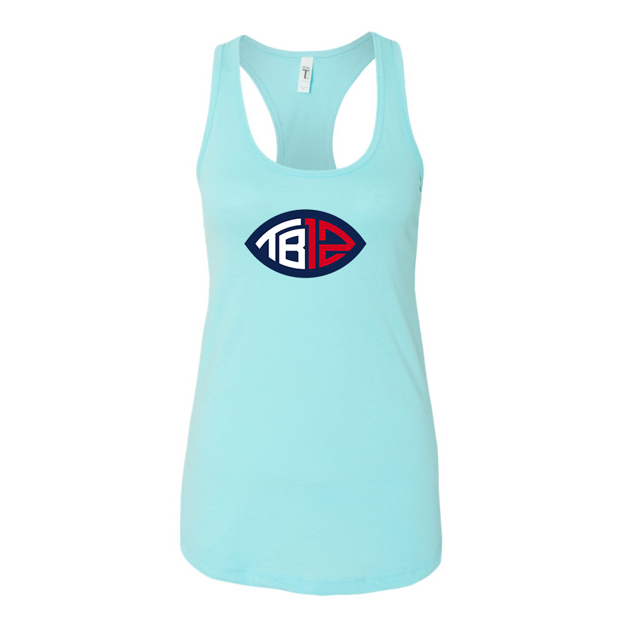 Women's Tom Brady 12 Racerback Tank Top