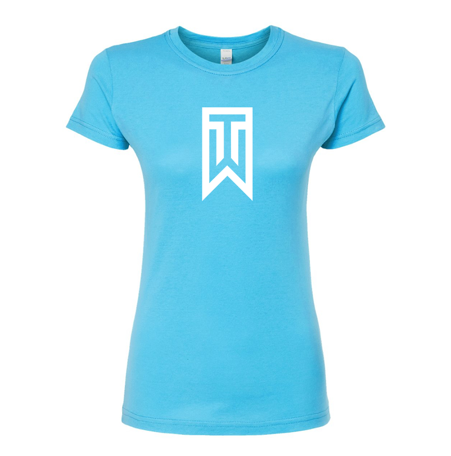 Women's Tiger Woods Round Neck T-Shirt