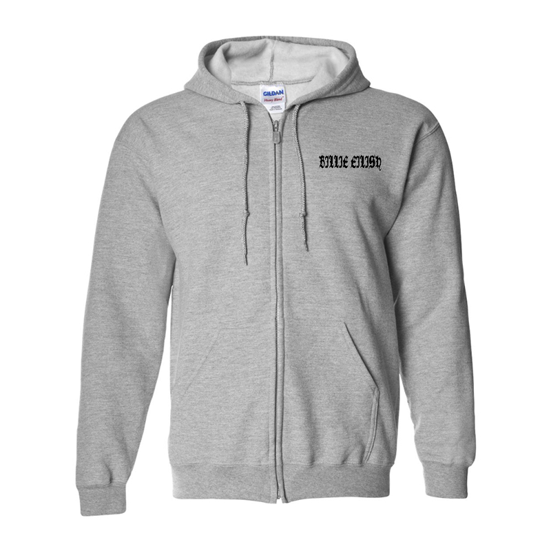 Men's Billie Eilish Gildan Heavy Blend Full-Zip Hooded Sweatshirt