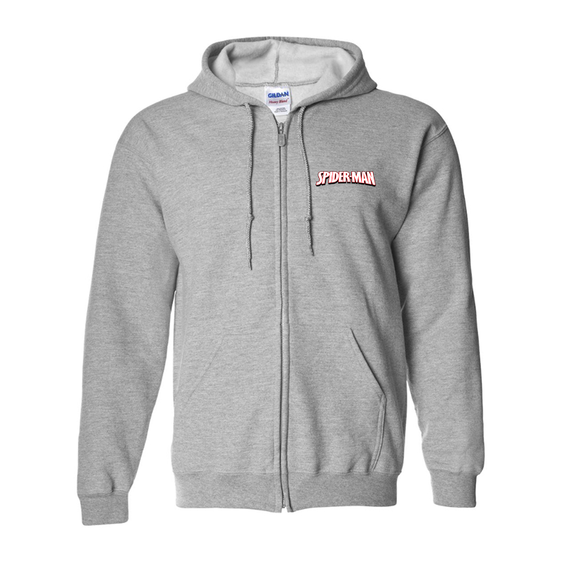 Men's Spider Man Gildan Heavy Blend Full-Zip Hooded Sweatshirt