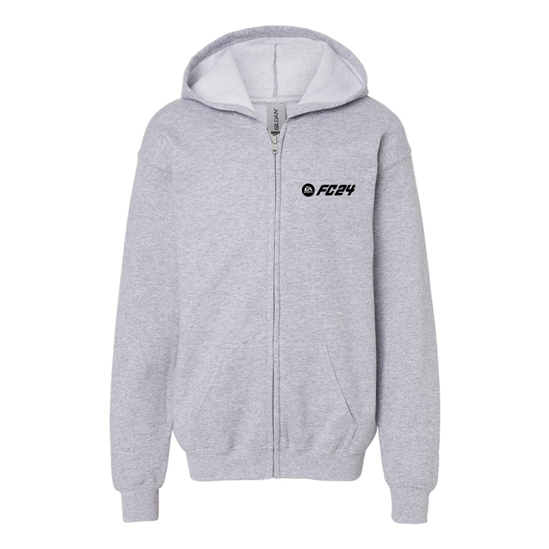 Youth's EA Sports FC 24 Gildan Heavy Blend Full-Zip Hooded Sweatshirt