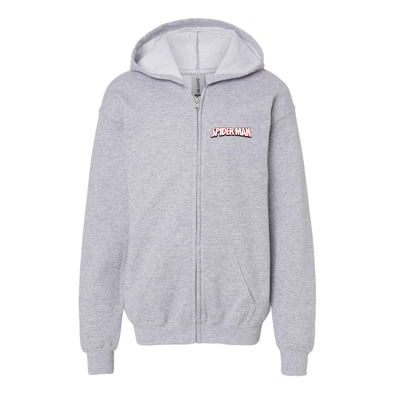 Youth's Spider Man Gildan Heavy Blend Full-Zip Hooded Sweatshirt