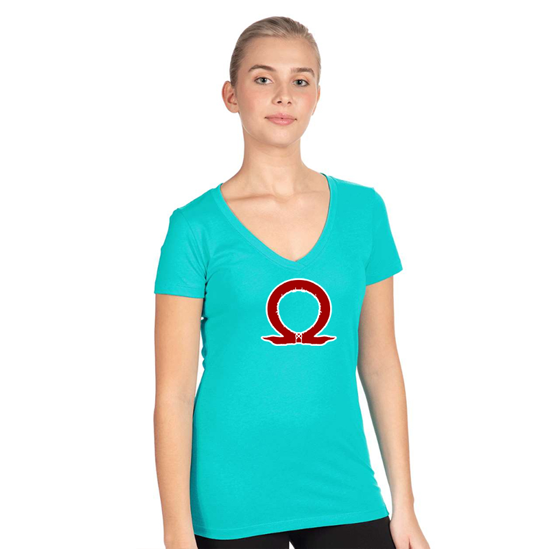 Women's God Of War Next Level Ideal V-Neck T-Shirt