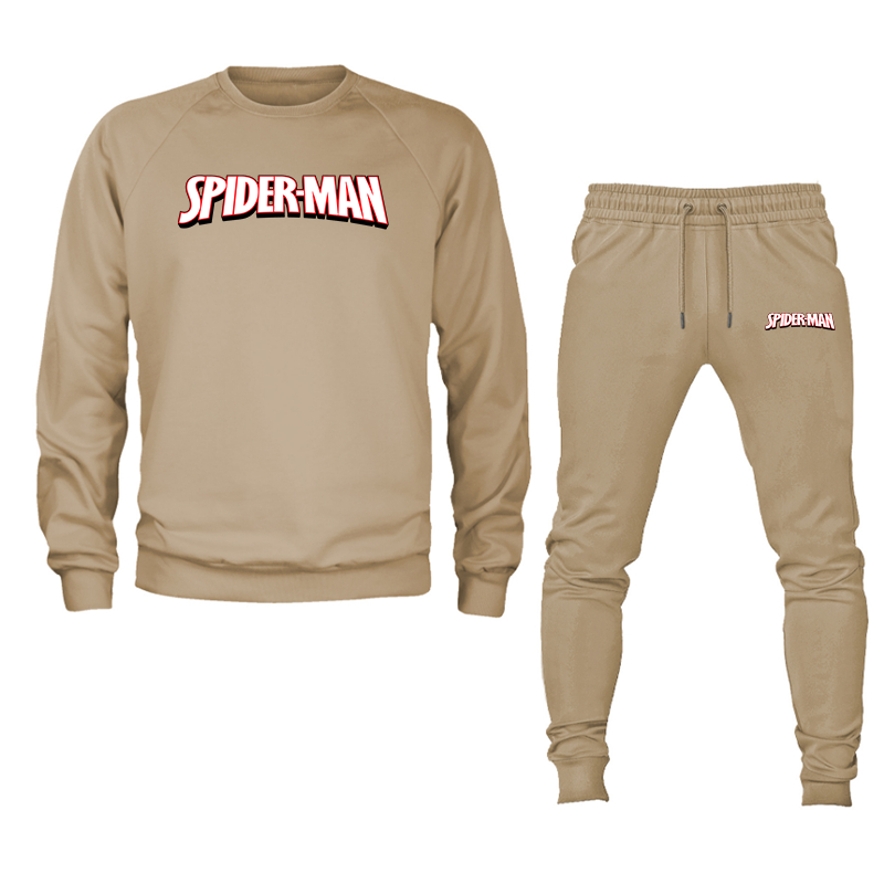 Men's Spider Man Crewneck Sweatshirt Joggers Set