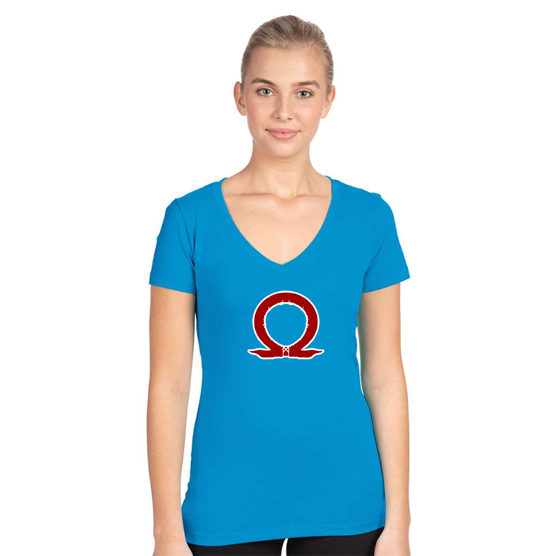 Women's God Of War Next Level Ideal V-Neck T-Shirt