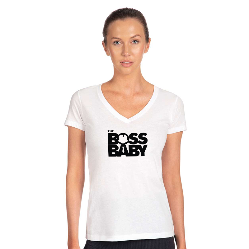 Women's Boss Baby Next Level Ideal V-Neck T-Shirt