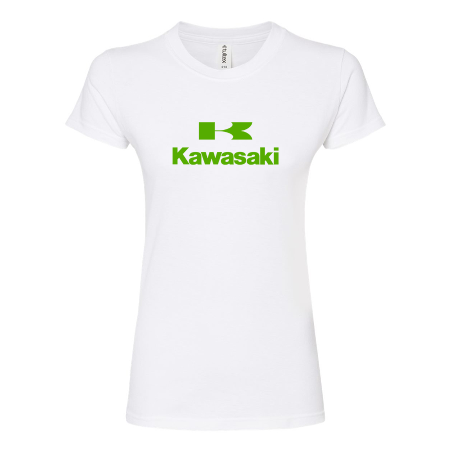 Women's Kawasaki Bike Motorcycle Round Neck T-Shirt