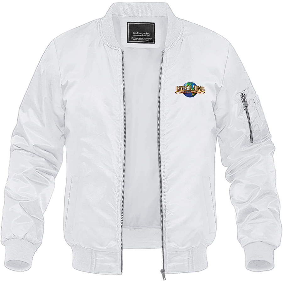 Men's Universal Studio Hollywood Lightweight Bomber Jacket Windbreaker Softshell Varsity Jacket