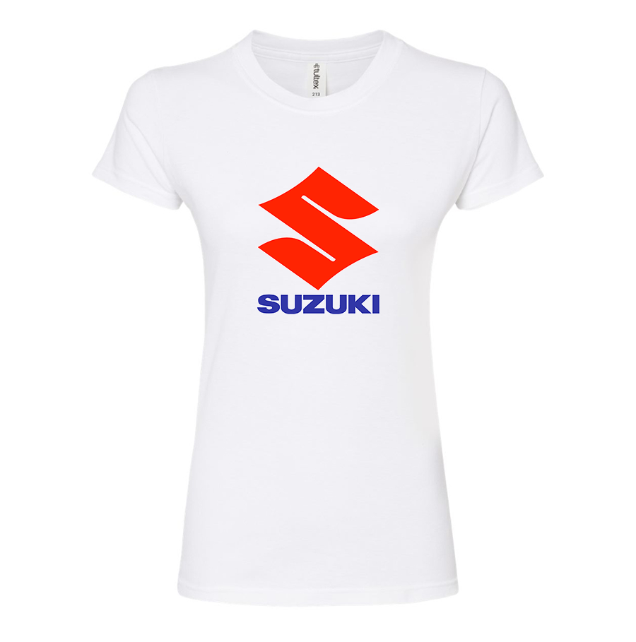 Women's Suzuki Bike Motorcycle Round Neck T-Shirt
