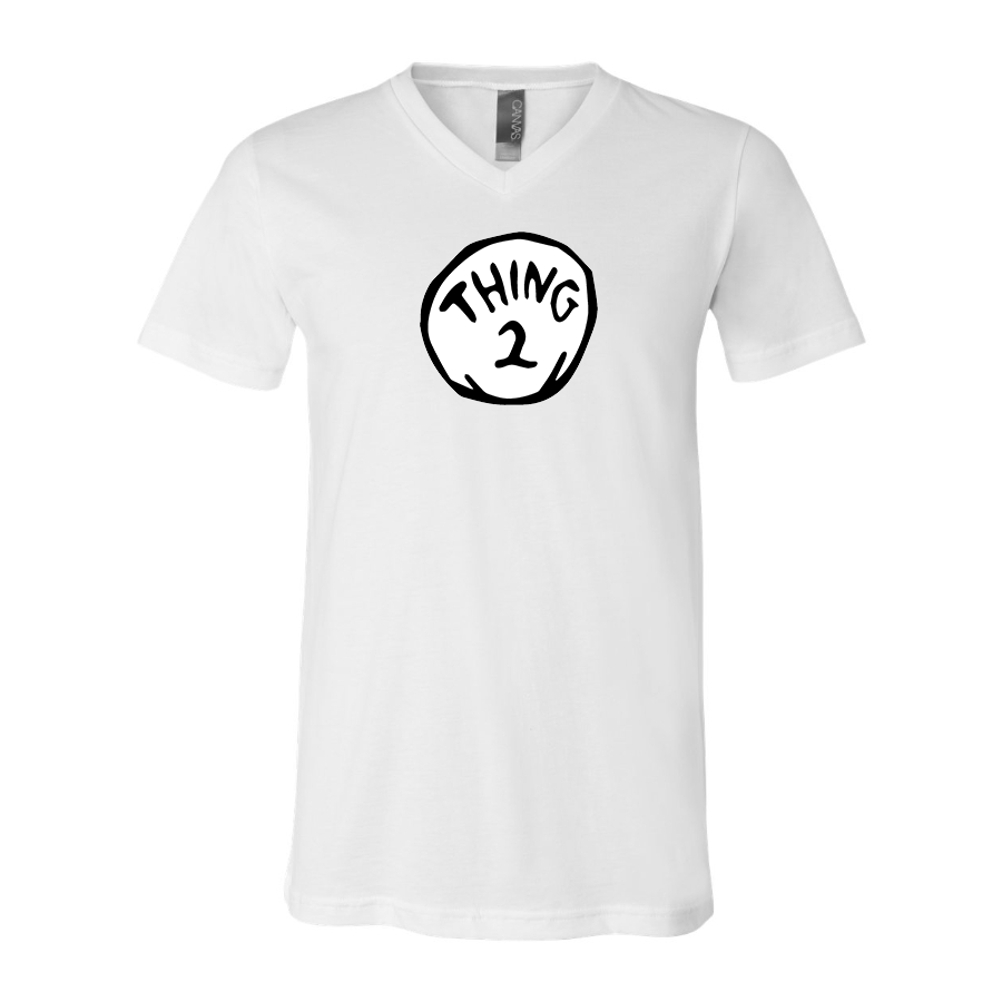 Men's Dr. Suess Thing 2 BELLA CANVAS Jersey V-Neck Tee