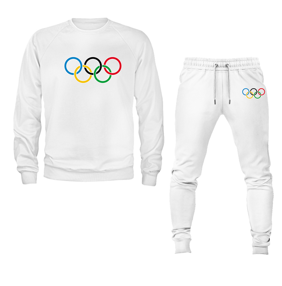Men's Olympics Rings Crewneck Sweatshirt Joggers Suit