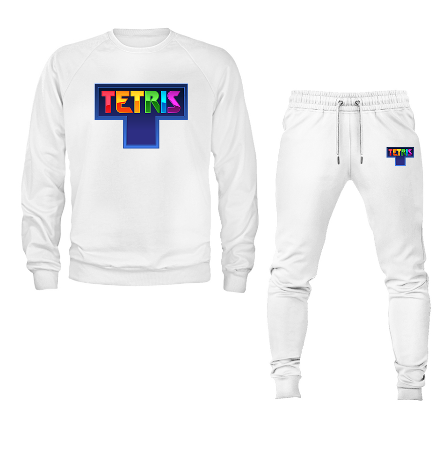 Men's Tetris Crewneck Sweatshirt Joggers Suit