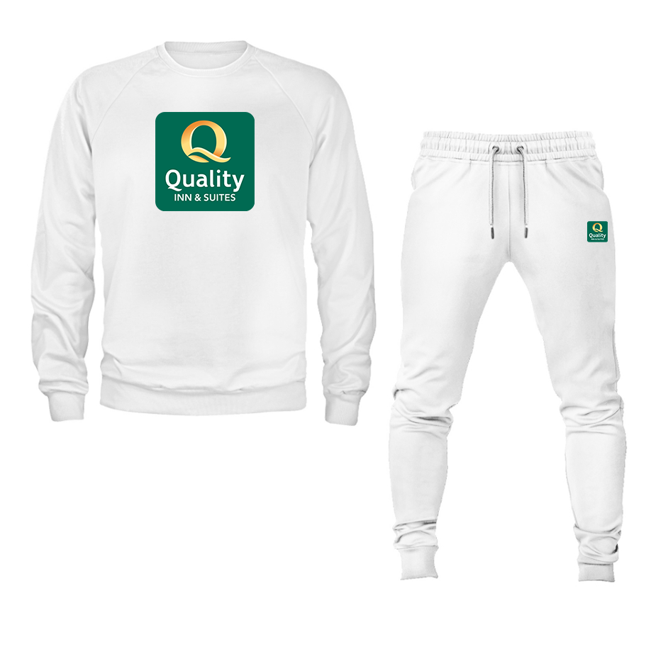 Men's Quality Inn & Suites Crewneck Sweatshirt Joggers Suit