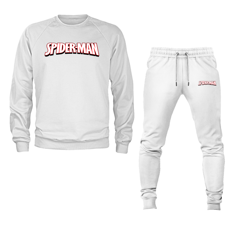 Men's Spider Man Crewneck Sweatshirt Joggers Set