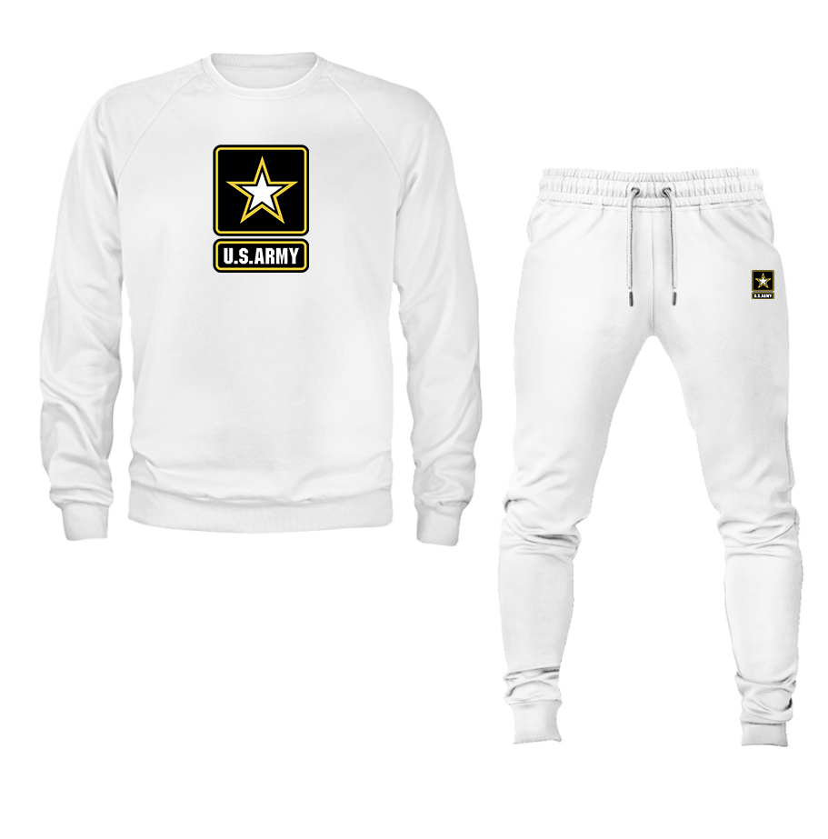Men's U.S. ARMY Crewneck Sweatshirt Joggers Suit