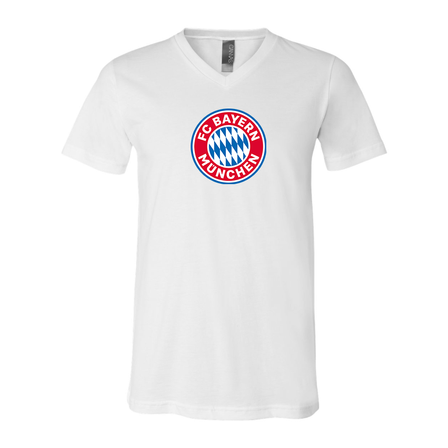 Men's FC Bayern Munich BELLA CANVAS Jersey V-Neck Tee