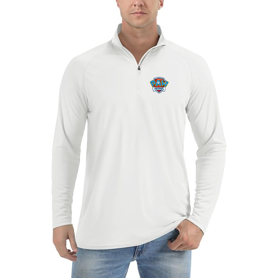 Men's Paw Patrol Lightweight Quarter-Zip Athletic Shirt Long Sleeve Performance Wear