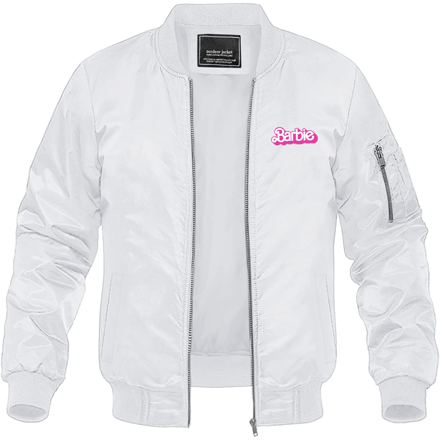Men's Barbie Lightweight Bomber Jacket Windbreaker Softshell Varsity Jacket