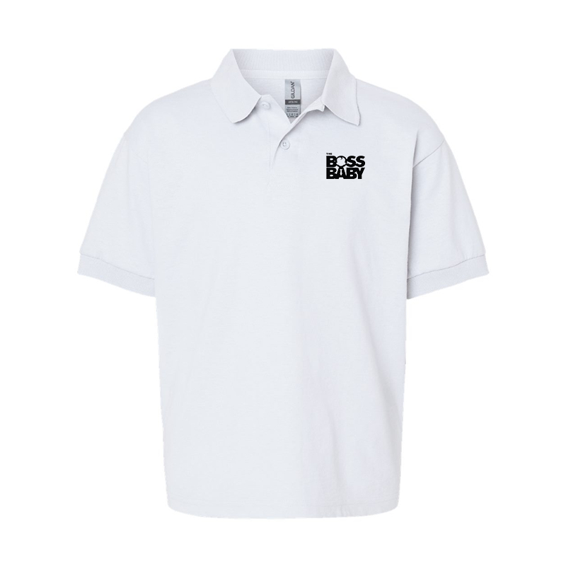 Youth's Boss Baby Gildan Dry Blend Jersey Polo
