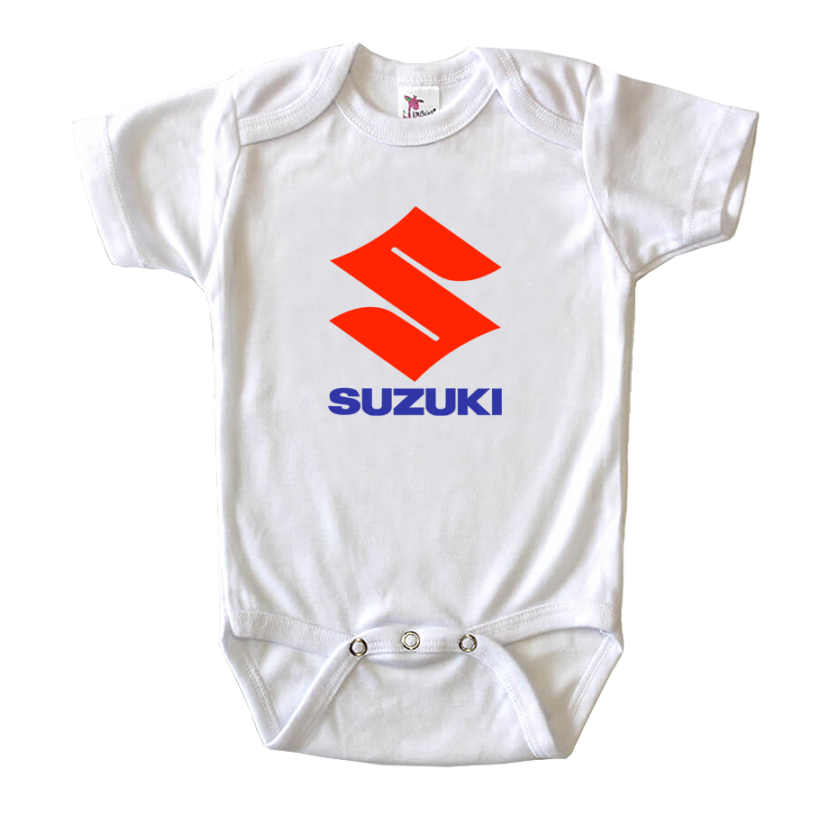 Suzuki Bike Motorcycle Baby Romper Onesie