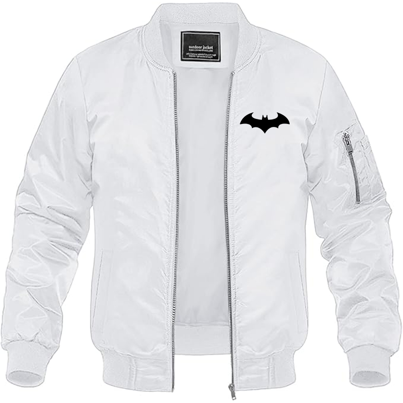 MAGNIVIT Men's Batman Lightweight Bomber Jacket Windbreaker Casual Fall Spring Outdoor Coat