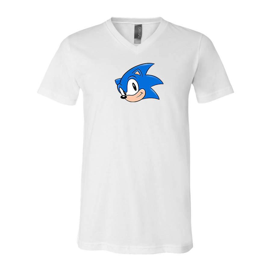 Men's Sonic the Hedgehog BELLA CANVAS Jersey V-Neck Tee