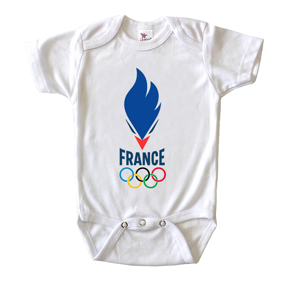 France Olympia 2024 Baby Romper Onesie